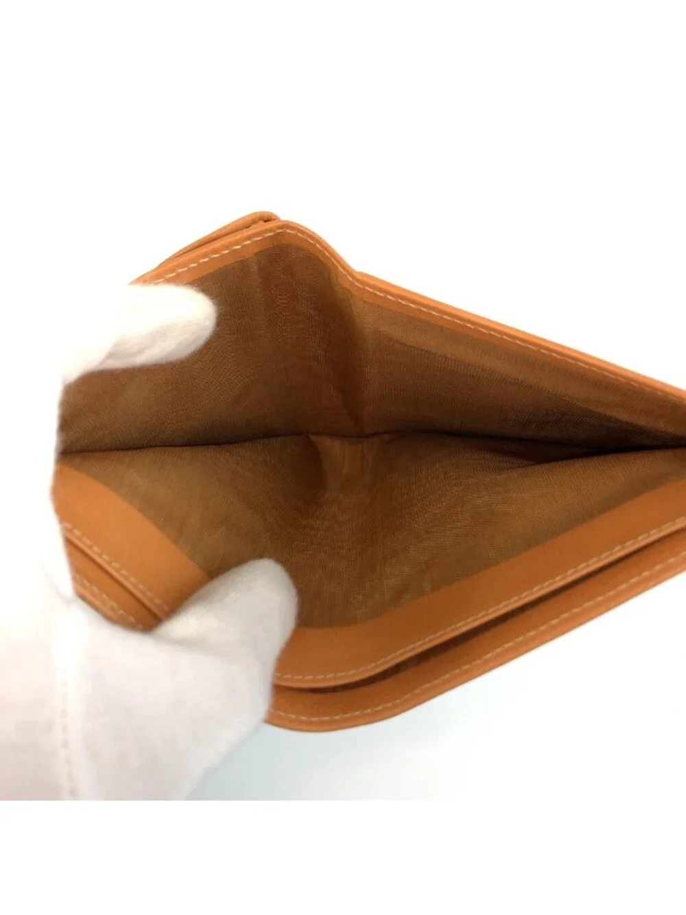 Celine Vintage Mcadam Brown Leather M 98 2 Folding Wallet